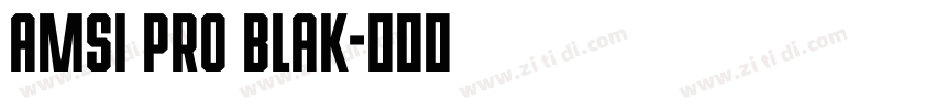 AMSI PRO BLAK字体转换